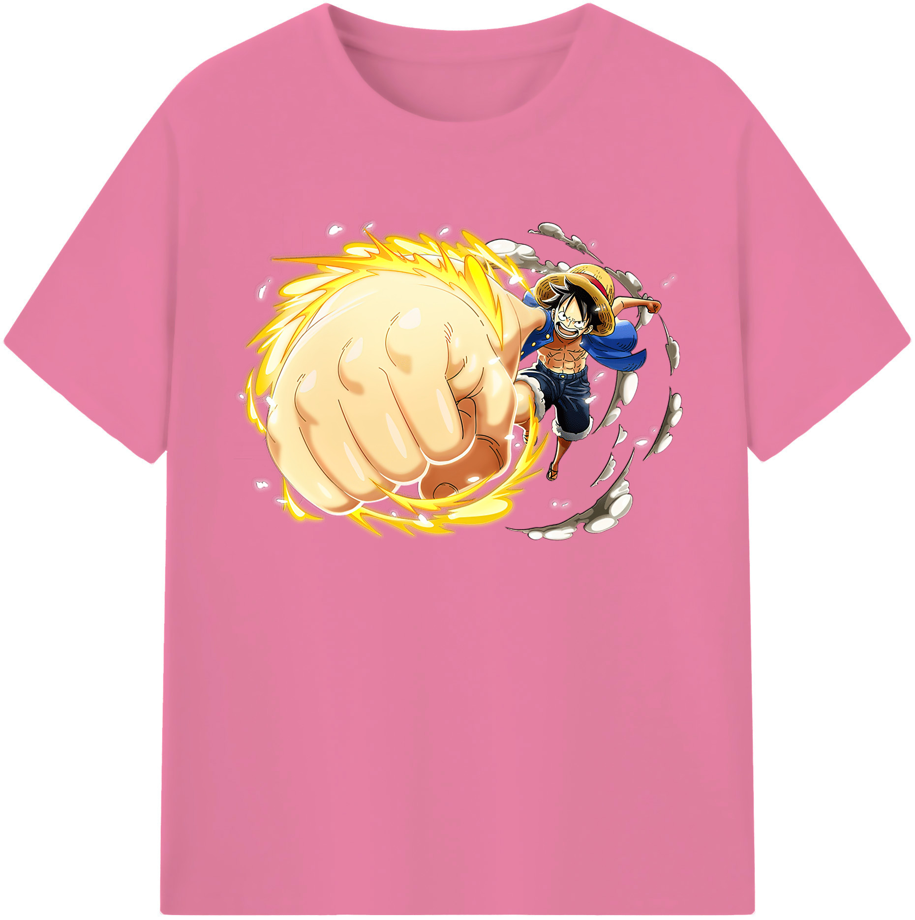 ワンピース モンキー・D・ルフィ ONE PIECE Monkey D. Luffy 綿100％半袖Tシャツ（フロントプリント）
